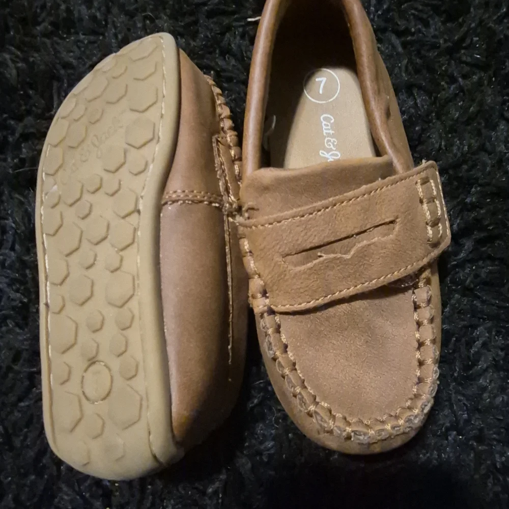 Cat & Jack Tan Kids Moccasin Slip-Ons